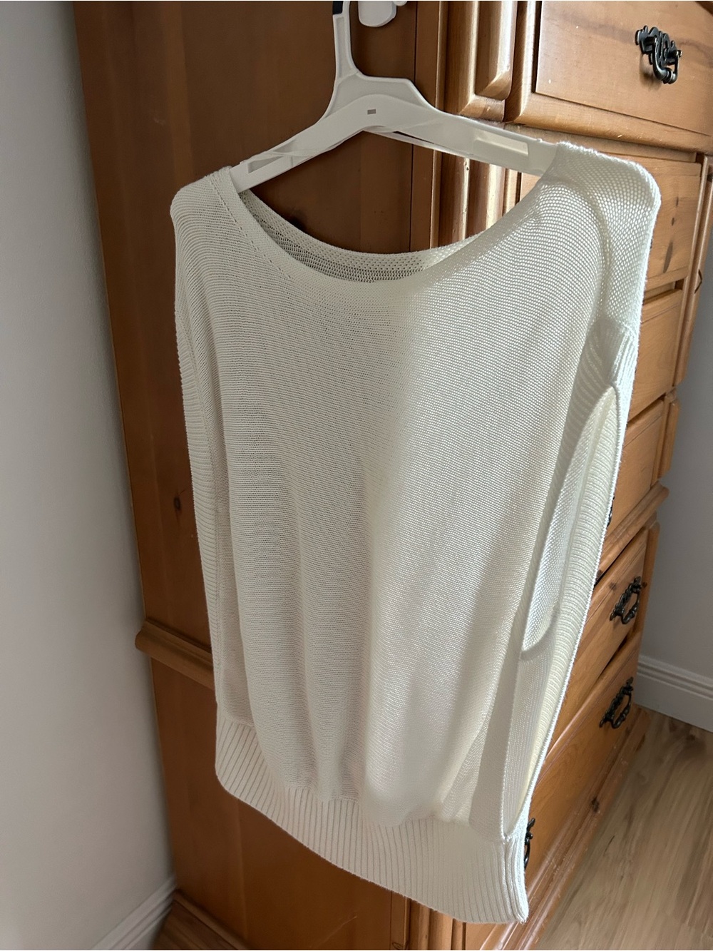 Maeve Cream Lightweight Scoop-Neck Sweater